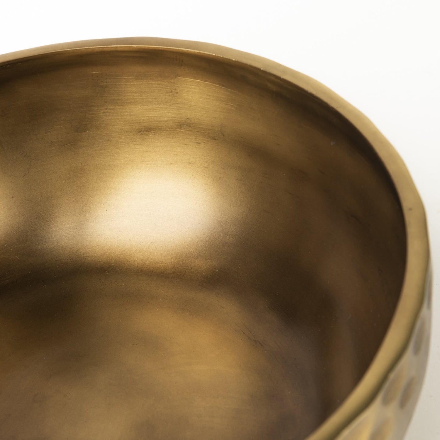 Antiqued Brass Hammered Artisan Round Centerpiece Bowl