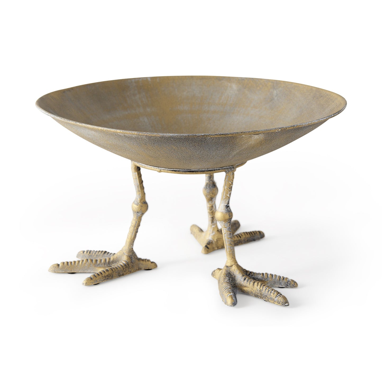 Gold Metal Round Centerpiece Bowl