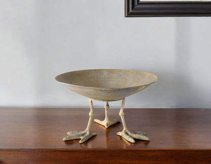 Gold Metal Round Centerpiece Bowl