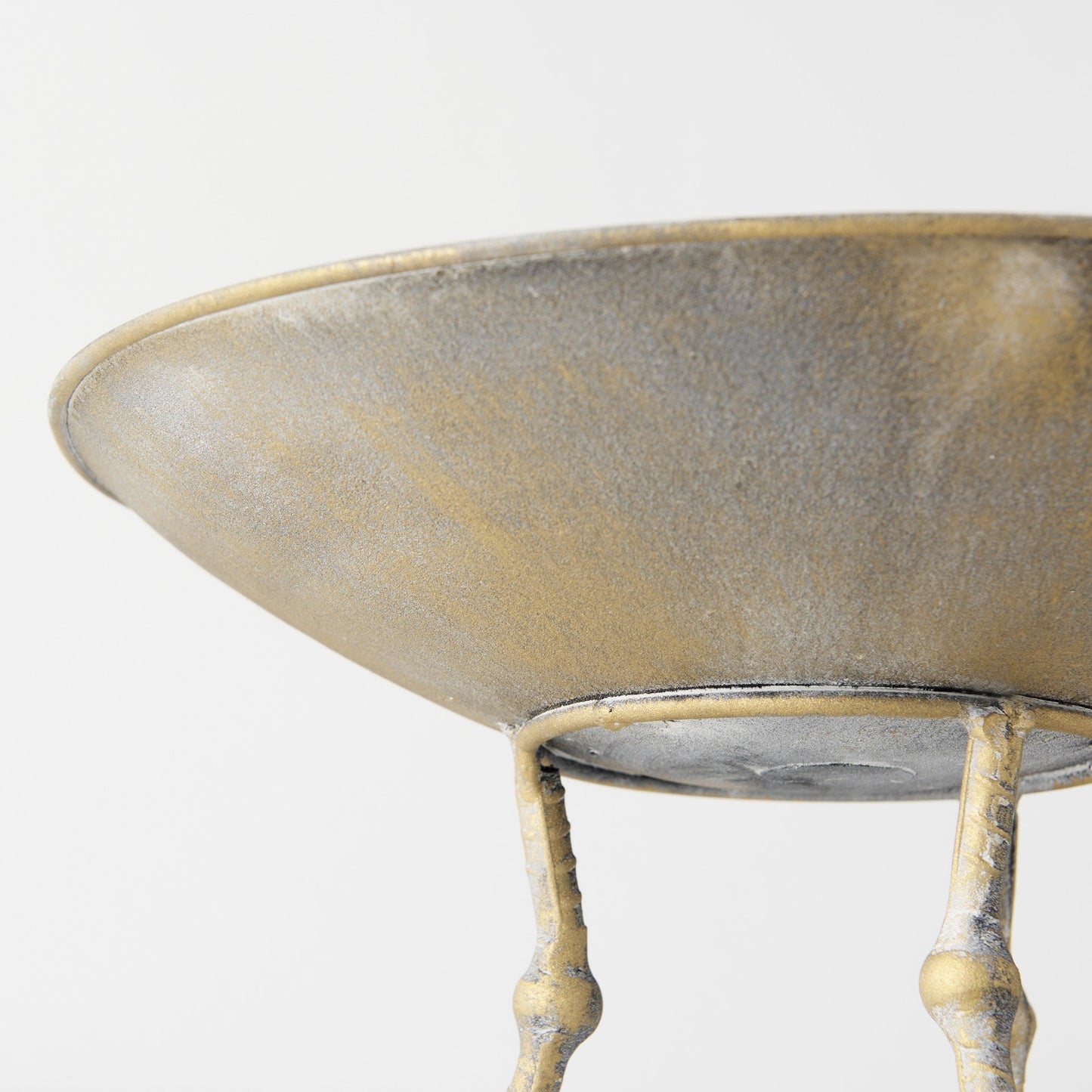 Gold Metal Round Centerpiece Bowl
