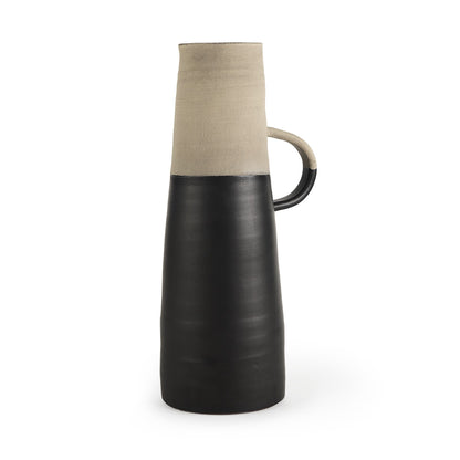 Black Ceramic Decorative Jug
