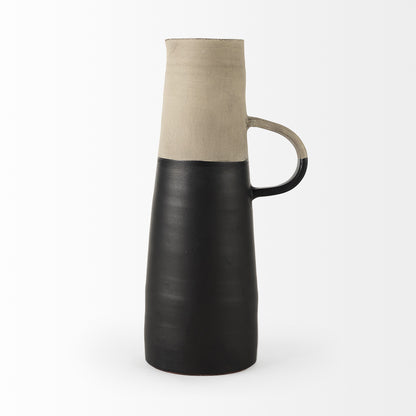 Black Ceramic Decorative Jug