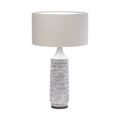 Gray Lamp Base w/ Beige Shade