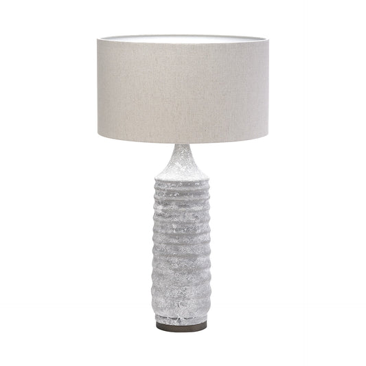 Gray Lamp Base w/ Beige Shade