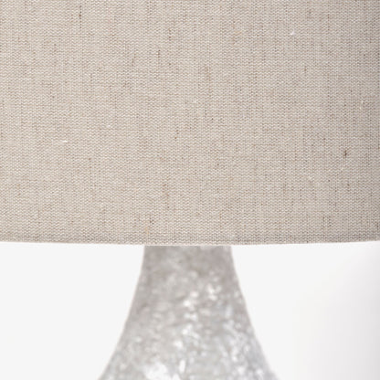 Gray Lamp Base w/ Beige Shade