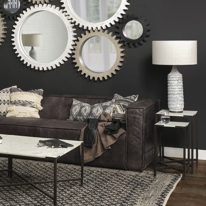 Gray Lamp Base w/ Beige Shade
