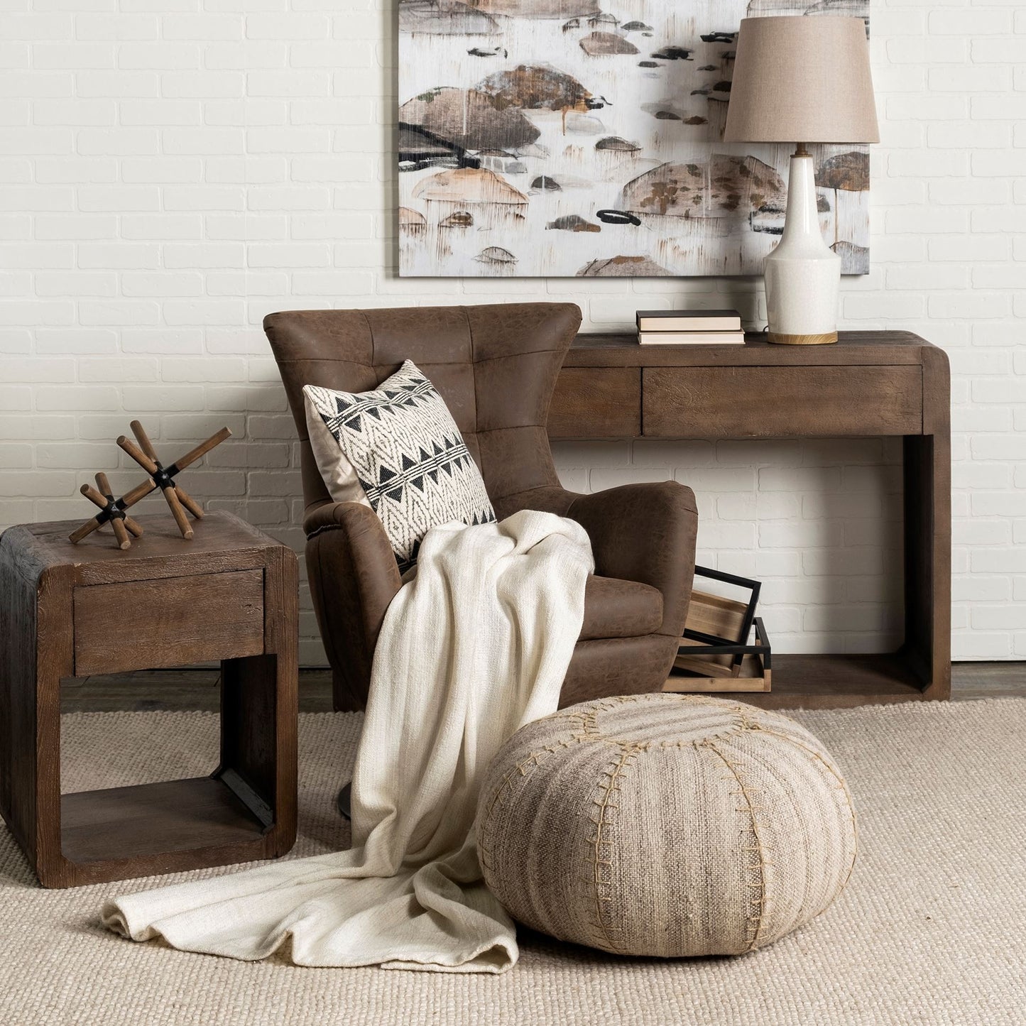 Brown Lamp Base w/ Shade