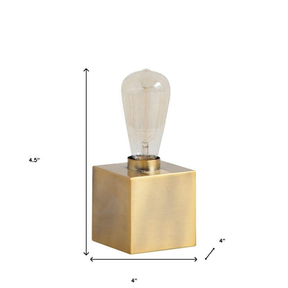 Gold Lamp Base w/ Clear Shade