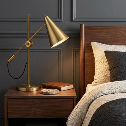 Gold Lamp Base w/ Gold Shade