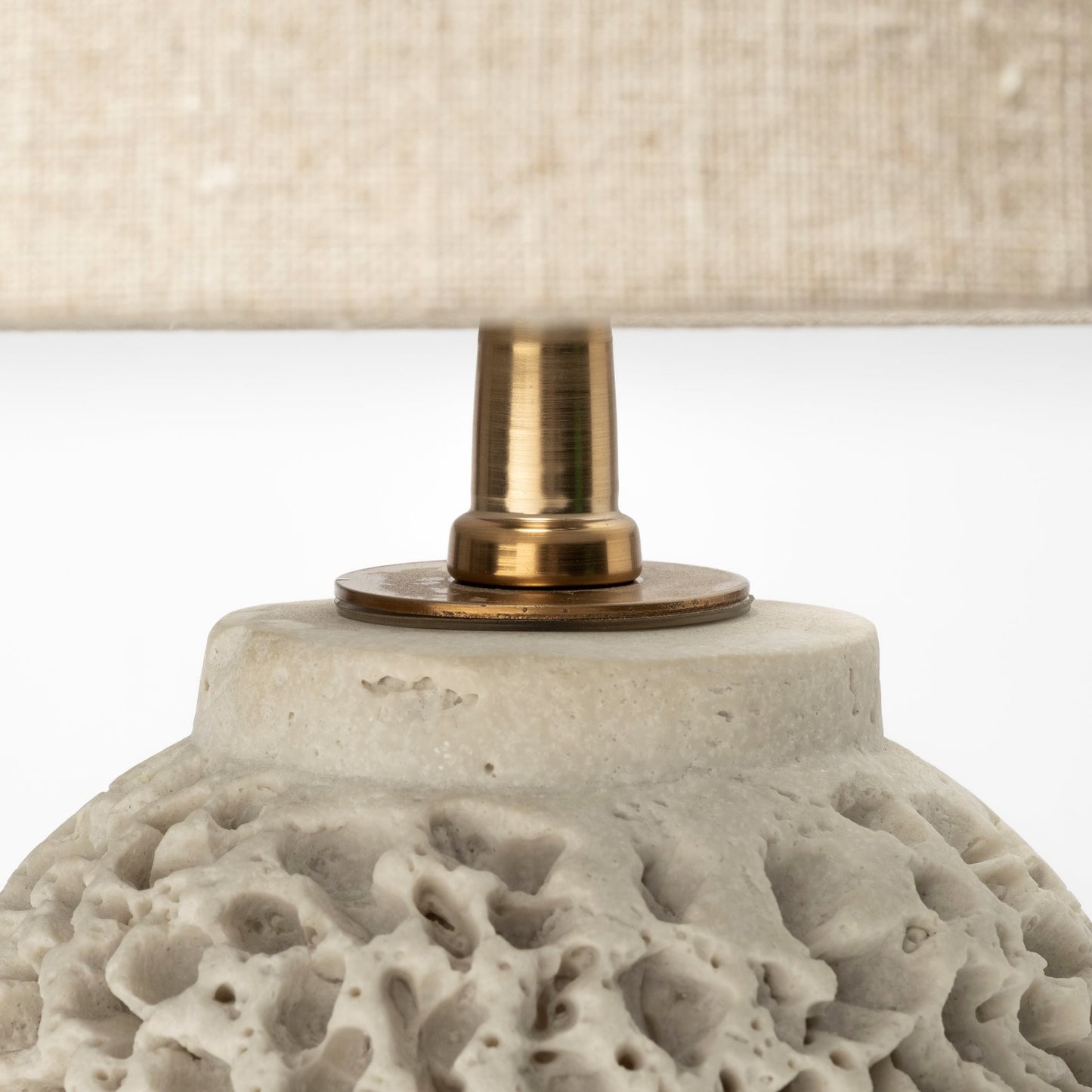 Beige Lamp Base w/ Champagne Shade