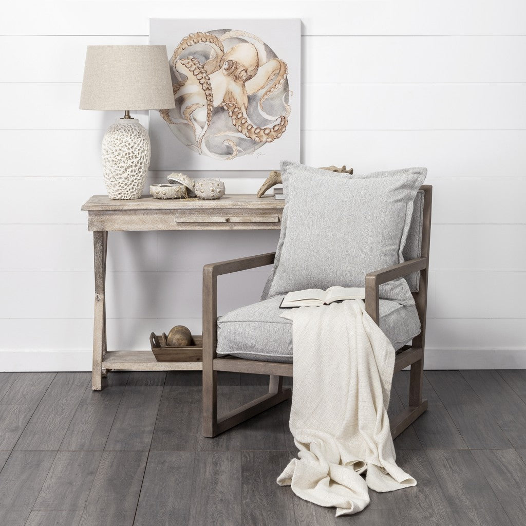 Beige Lamp Base w/ Champagne Shade