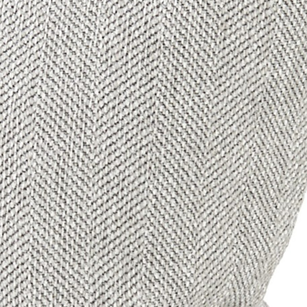 Ash Gray Basket Weave Accent Pillow