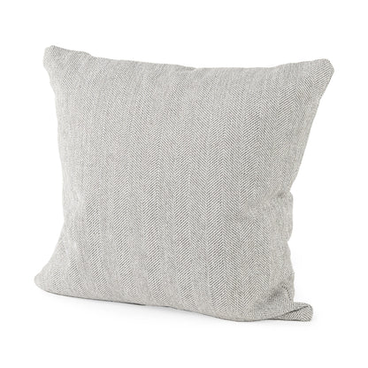 Ash Gray Basket Weave Accent Pillow