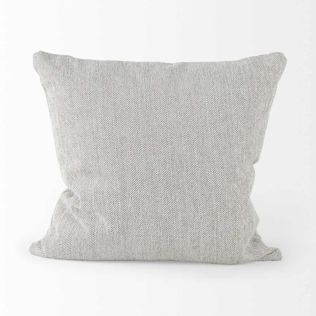 Ash Gray Basket Weave Accent Pillow