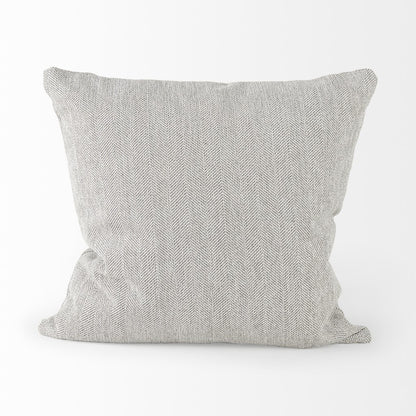 Ash Gray Basket Weave Accent Pillow