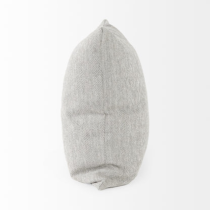 Ash Gray Basket Weave Accent Pillow