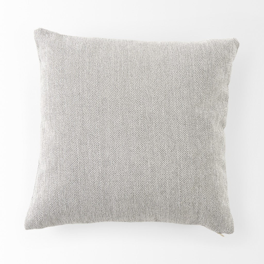 Ash Gray Basket Weave Accent Pillow