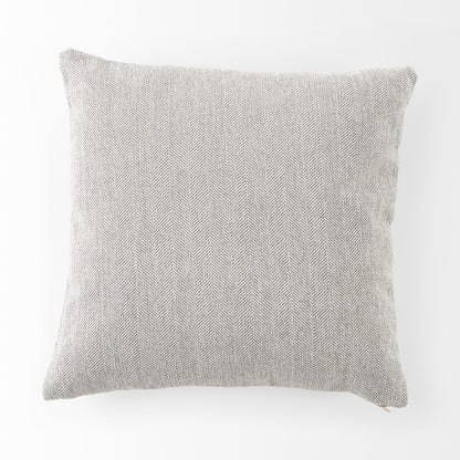 Ash Gray Basket Weave Accent Pillow