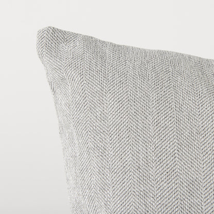 Ash Gray Basket Weave Accent Pillow