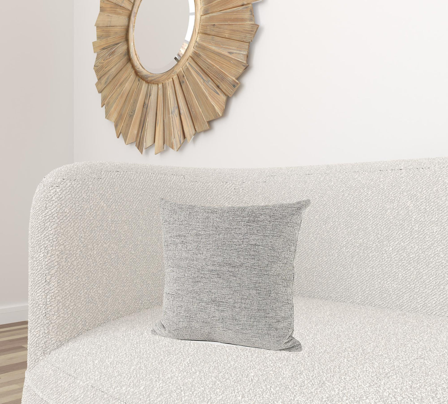 Stone Gray Basket Weave AccentPillow