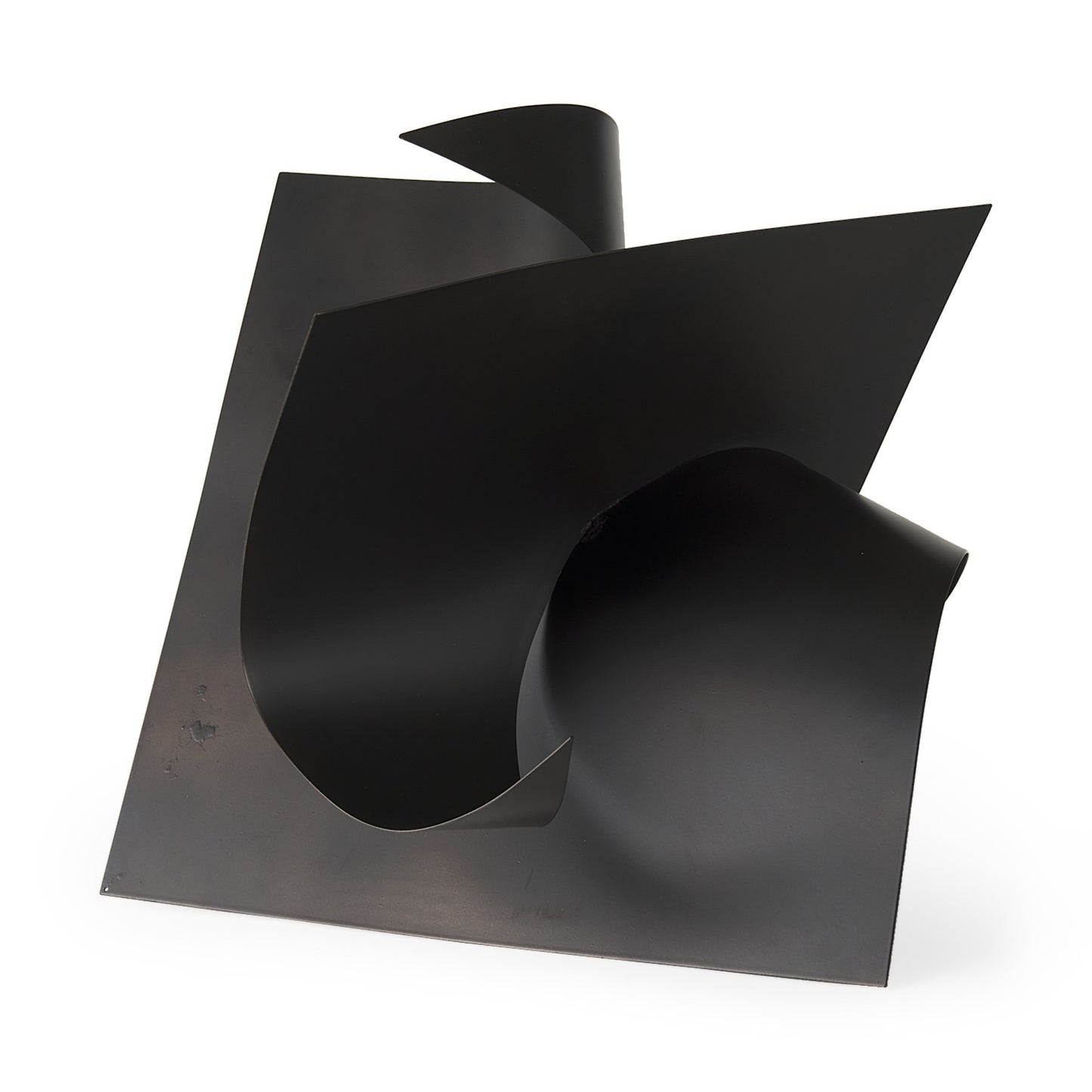 Contempo Antiqued Black Abstract Sculpture