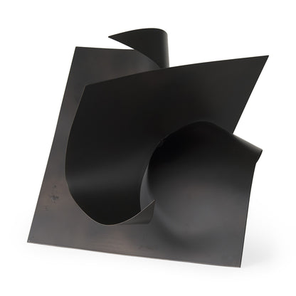Contempo Antiqued Black Abstract Sculpture