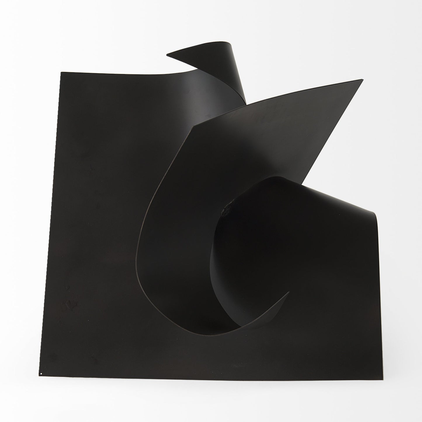 Contempo Antiqued Black Abstract Sculpture