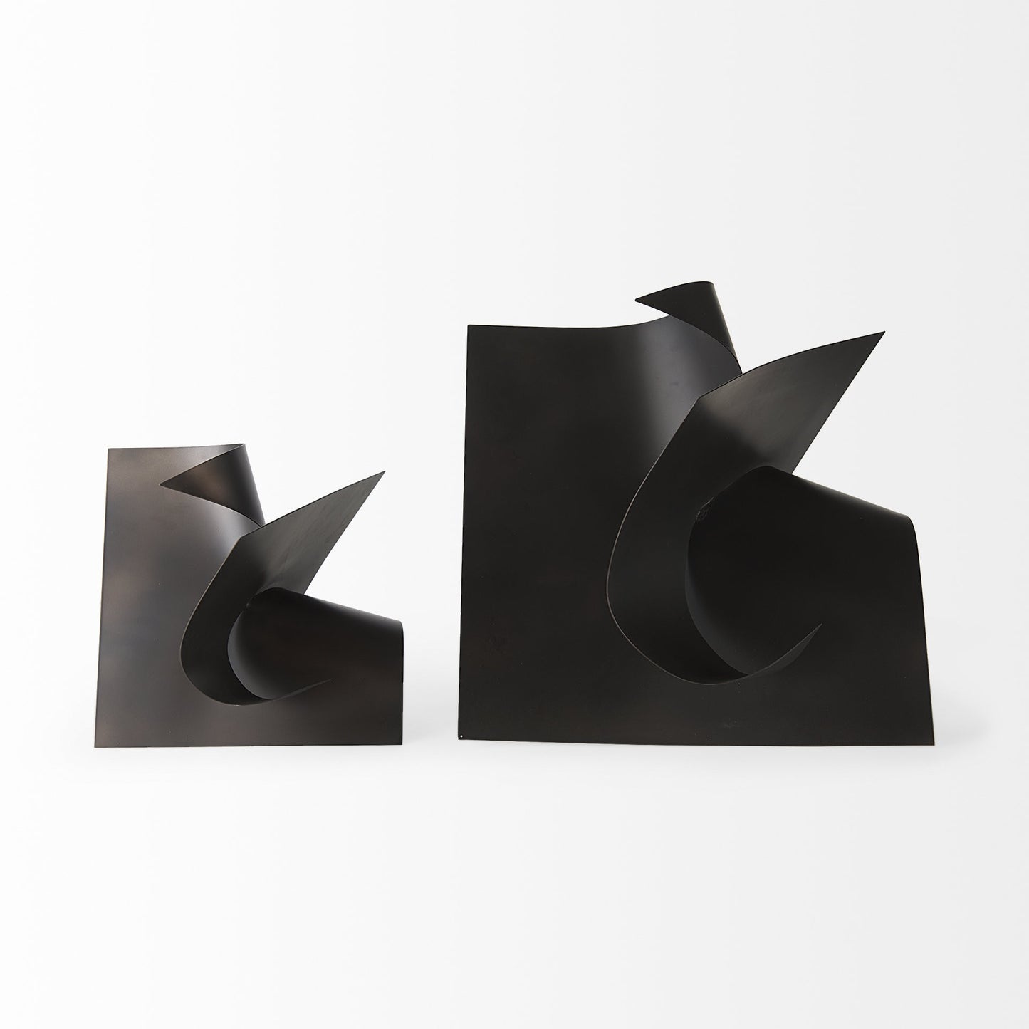 Contempo Antiqued Black Abstract Sculpture