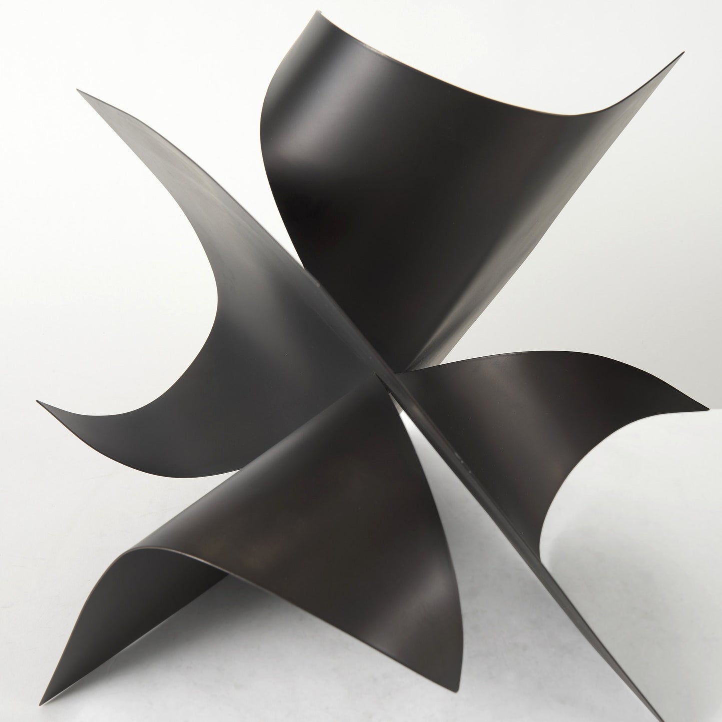 Contempo Antiqued Black Abstract Sculpture