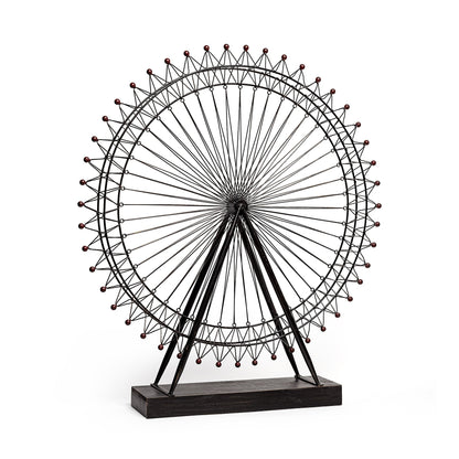 Metal & Wood London Eye Moveable Sculpture