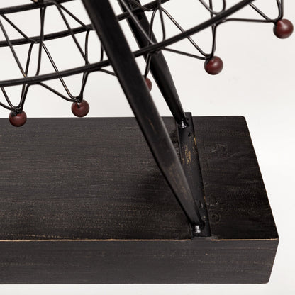 Metal & Wood London Eye Moveable Sculpture