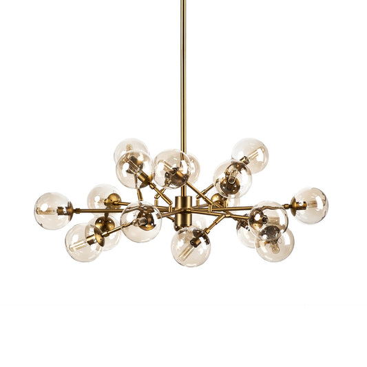 Gold Eighteen Bulb Hanging Chandelier