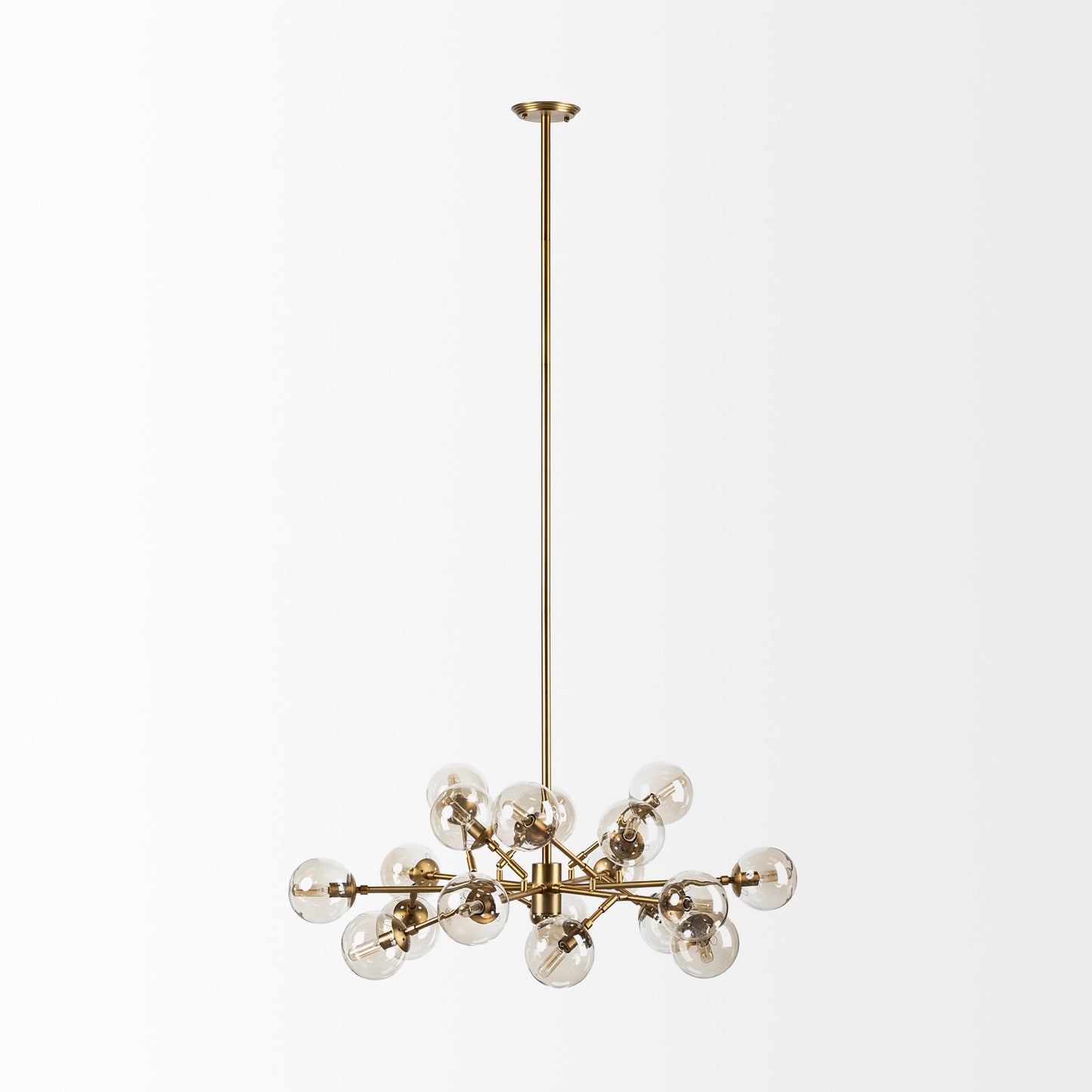 Gold Eighteen Bulb Hanging Chandelier