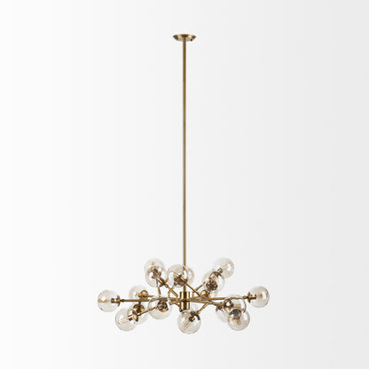Gold Eighteen Bulb Hanging Chandelier