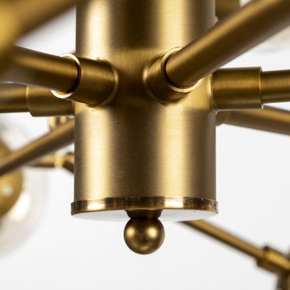 Gold Eighteen Bulb Hanging Chandelier