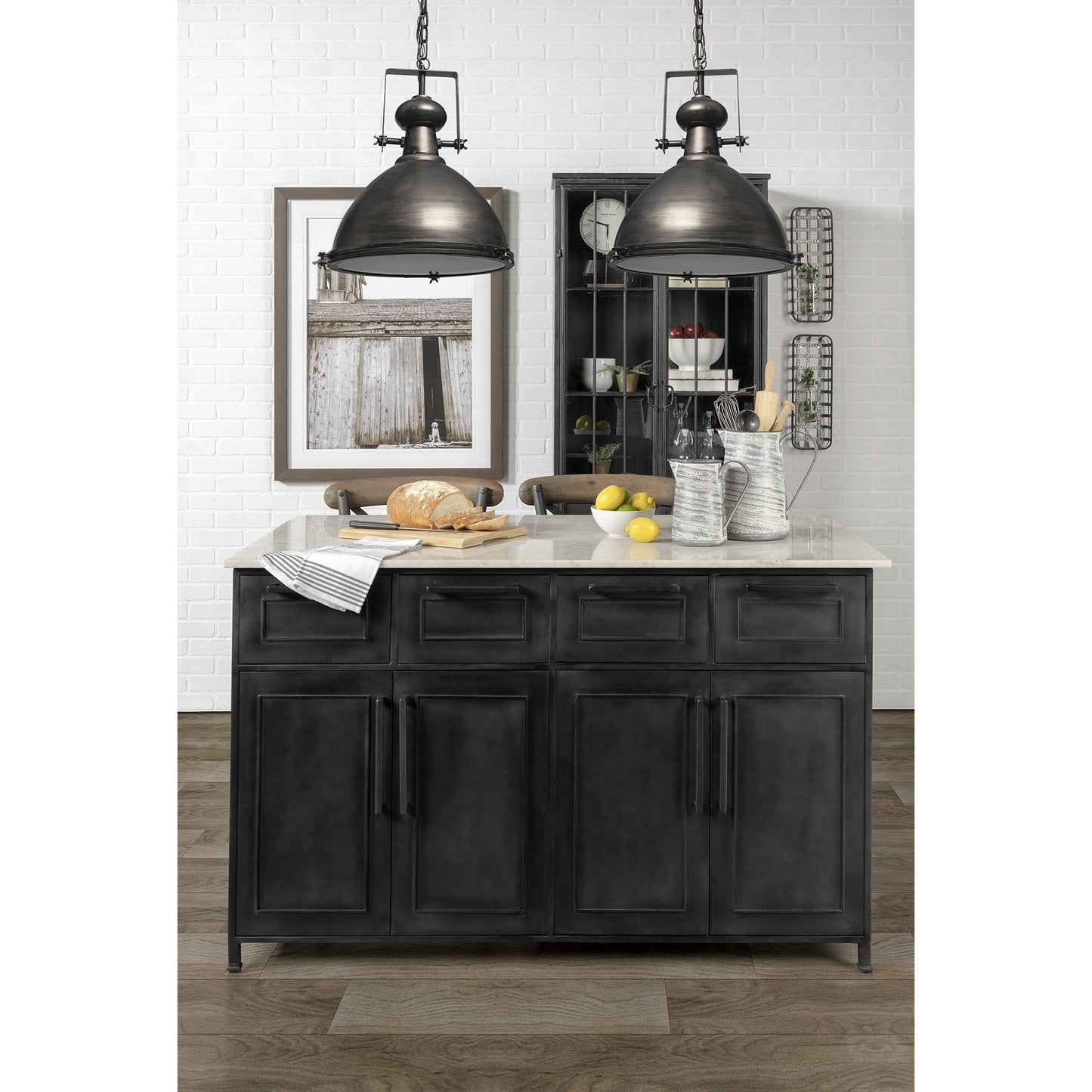 Industrial Gray Hanging Pendant Light