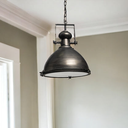 Industrial Gray Hanging Pendant Light