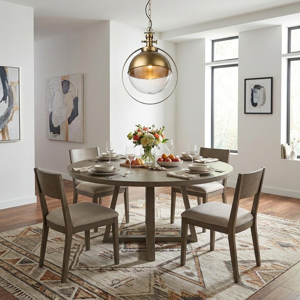 Gold Sphere Pendant Hanging Light