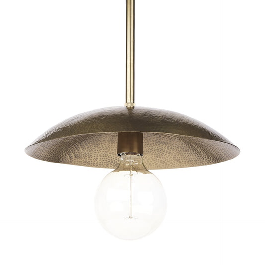 Hammered Gold Hanging Pendant Light