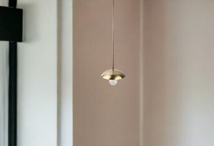 Hammered Gold Hanging Pendant Light