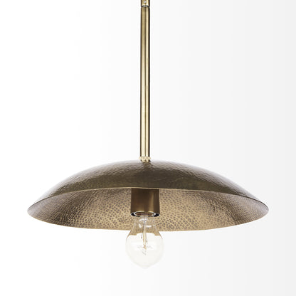 Hammered Gold Hanging Pendant Light