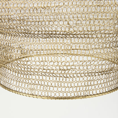 Gold Wire Mesh Hanging Pendant Light