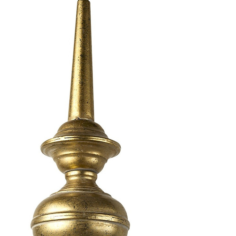 Gold Toned Dome Hanging Pendant Light