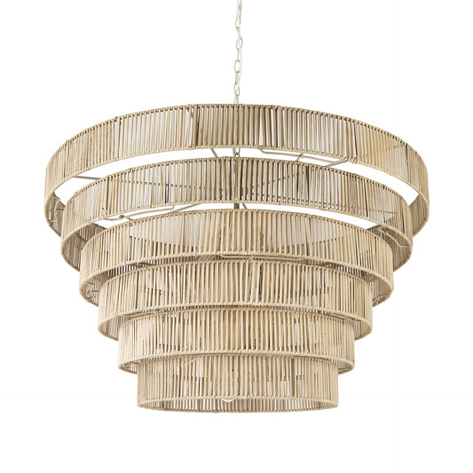 Light Brown 6 Tier Hanging Chandelier