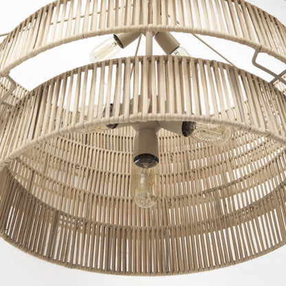 Light Brown 6 Tier Hanging Chandelier