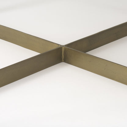 Beige Wood & Metal Square Coffee Table image 8