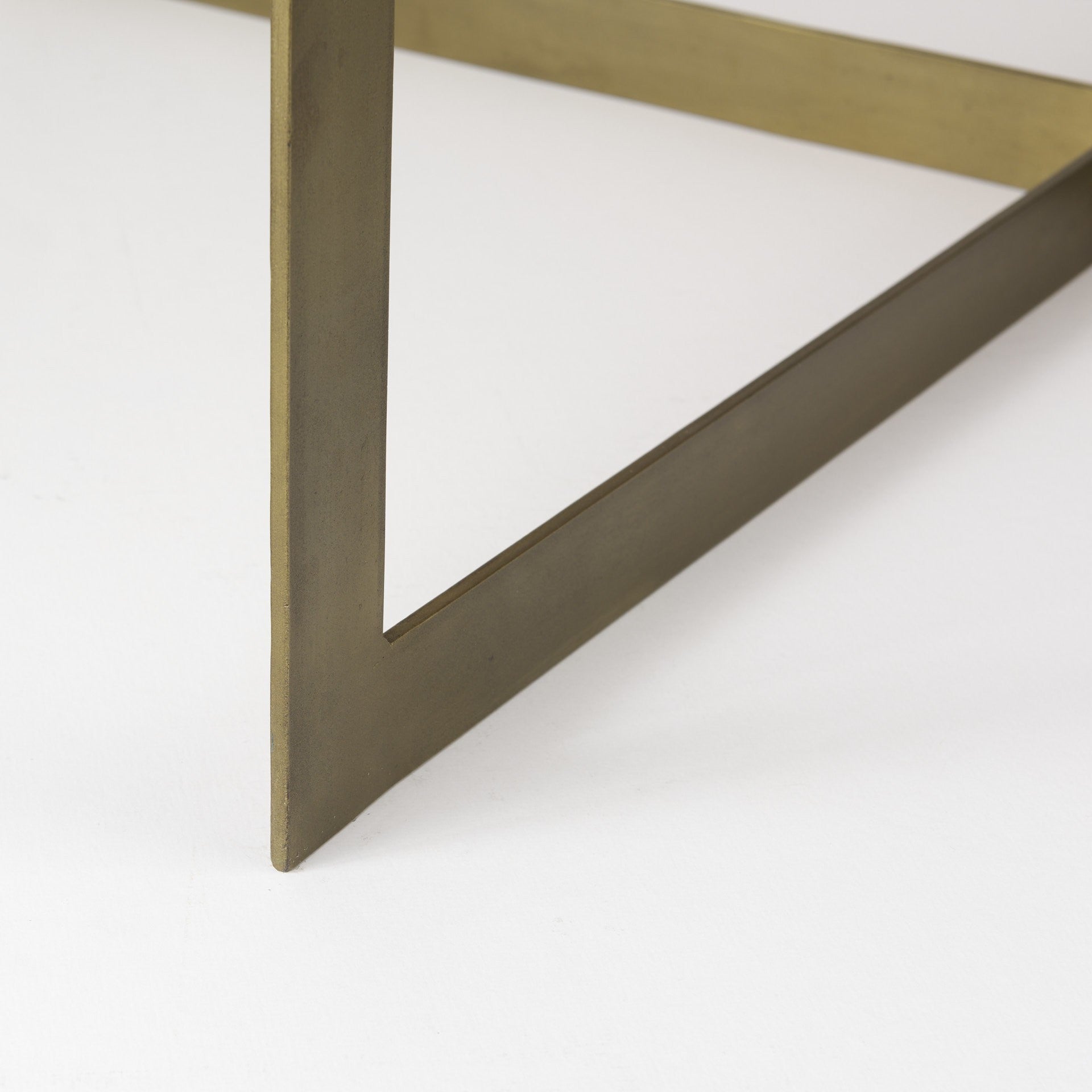 Beige Wood & Metal Square Coffee Table image 9