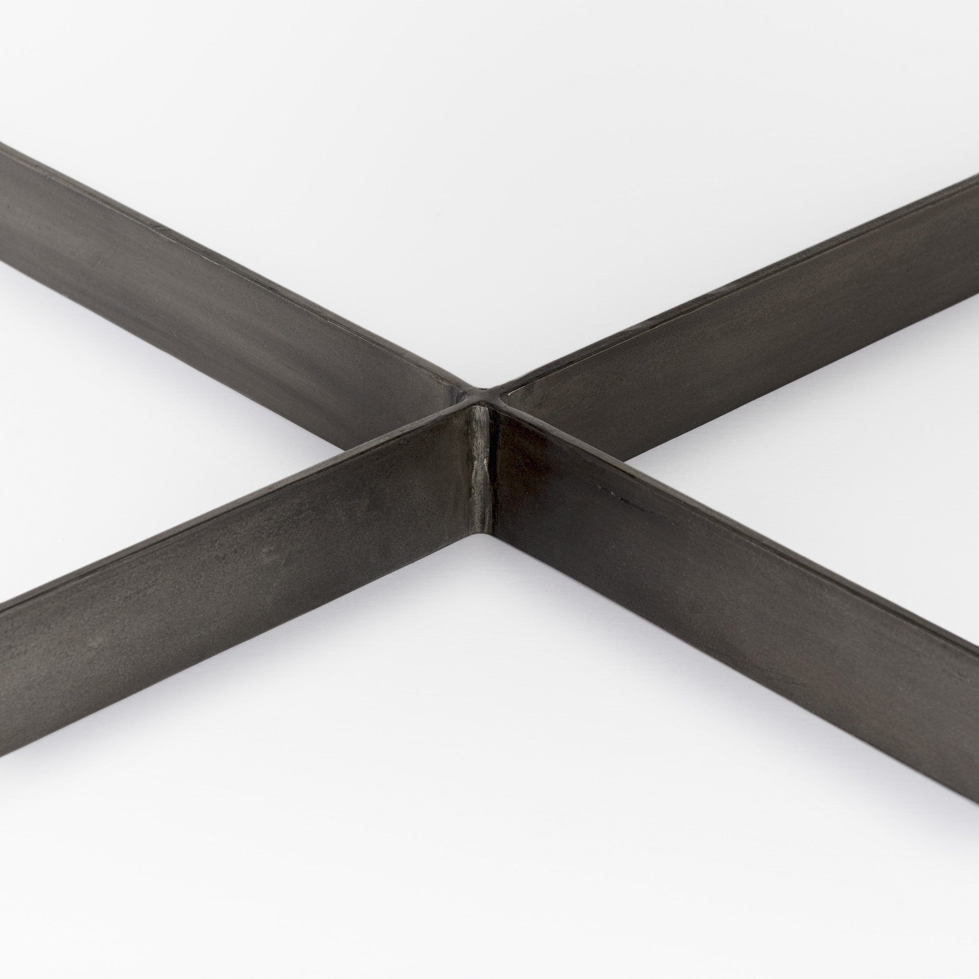 Brown Solid Wood & Metal Square Coffee Table image 7
