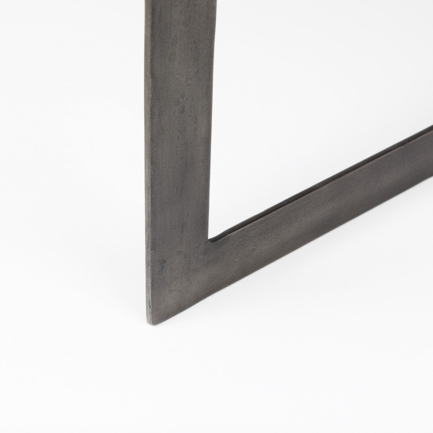 Brown Solid Wood & Metal Square Coffee Table