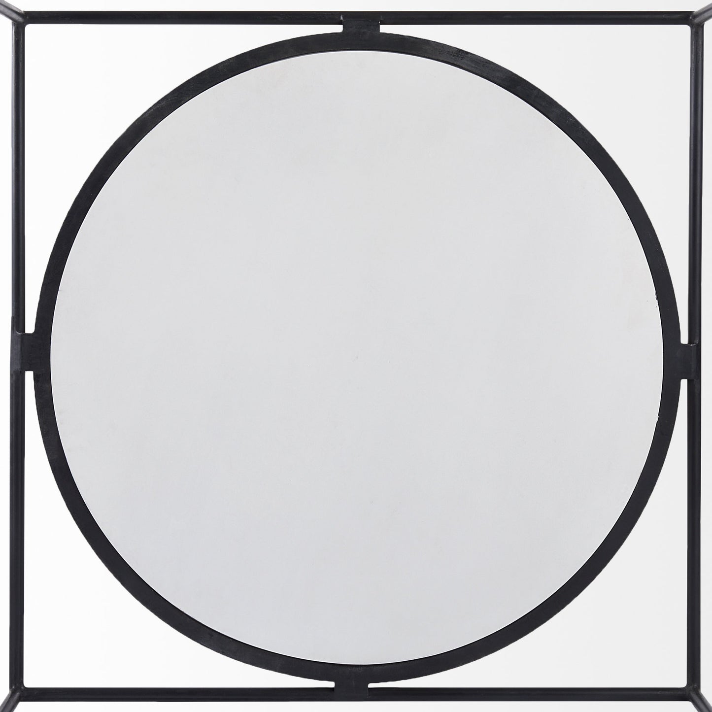 White & Black Genuine Marble & Metal Square Frame Coffee Table image 7
